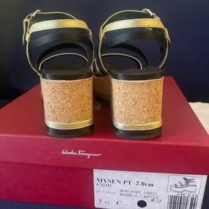 Shoes | Salvatore Ferragamo Mysen Ptrasosandal Womens Nero New 